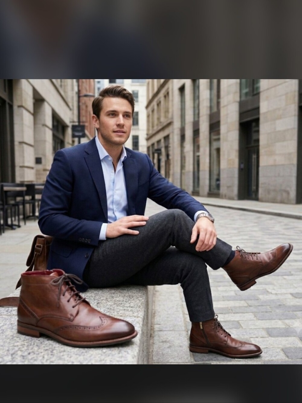 Ted Baker London Waldem Broque Chukka Ankle Boots 11 Brown Wing Tip